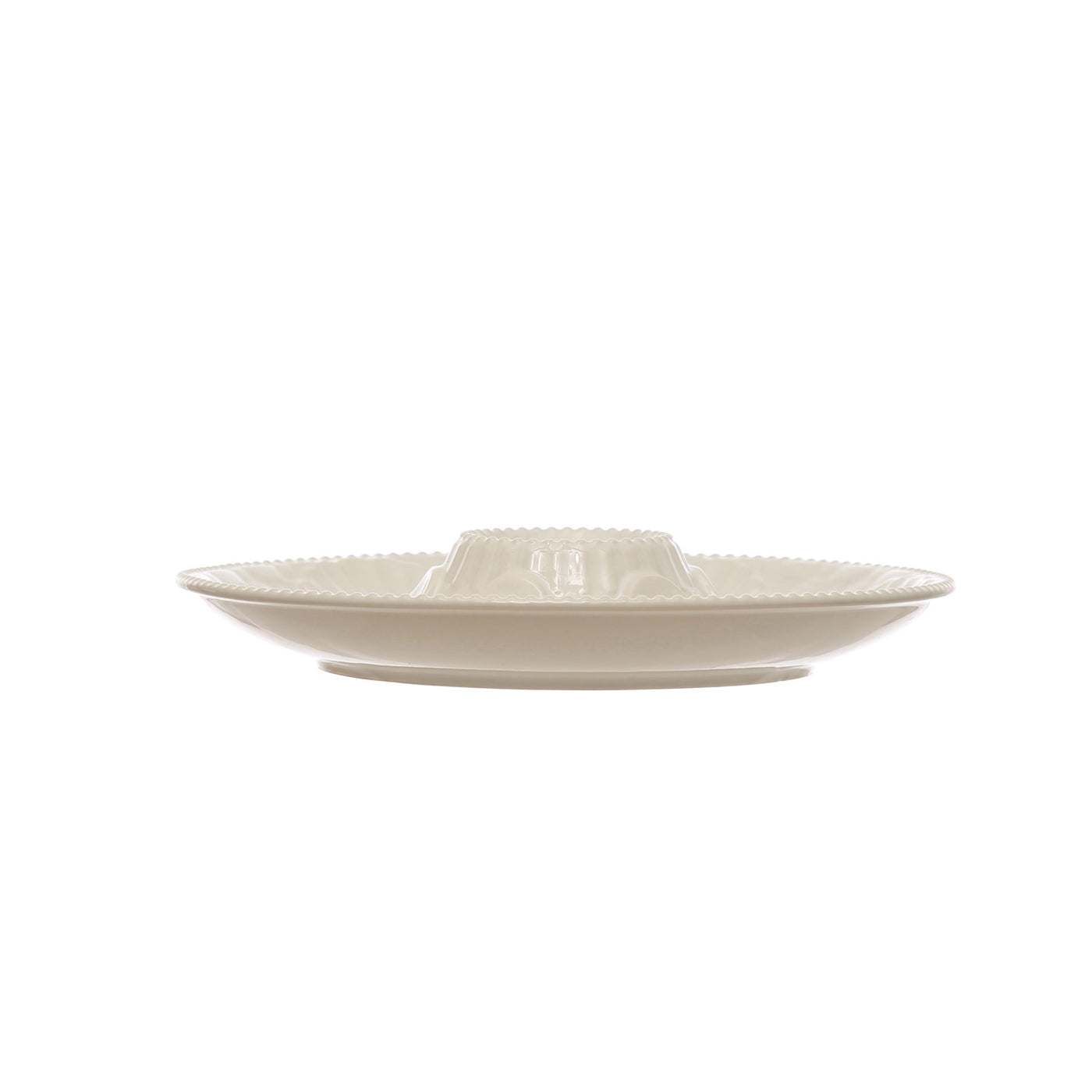 Stoneware Oyster Plate, Matte White