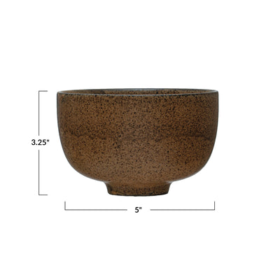 5" Brown Stoneware Bowl