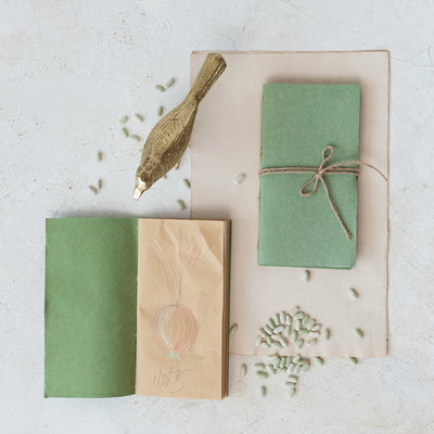 Green Paper Soft Cover Notebooks, Set of 3