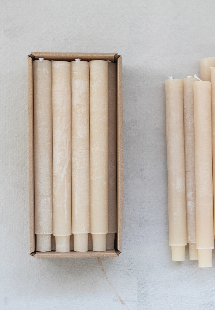 Creative Co-Op Pleated Taper Candles - Set Of 12 Unscented White Candles, 5" Tall - View #4
