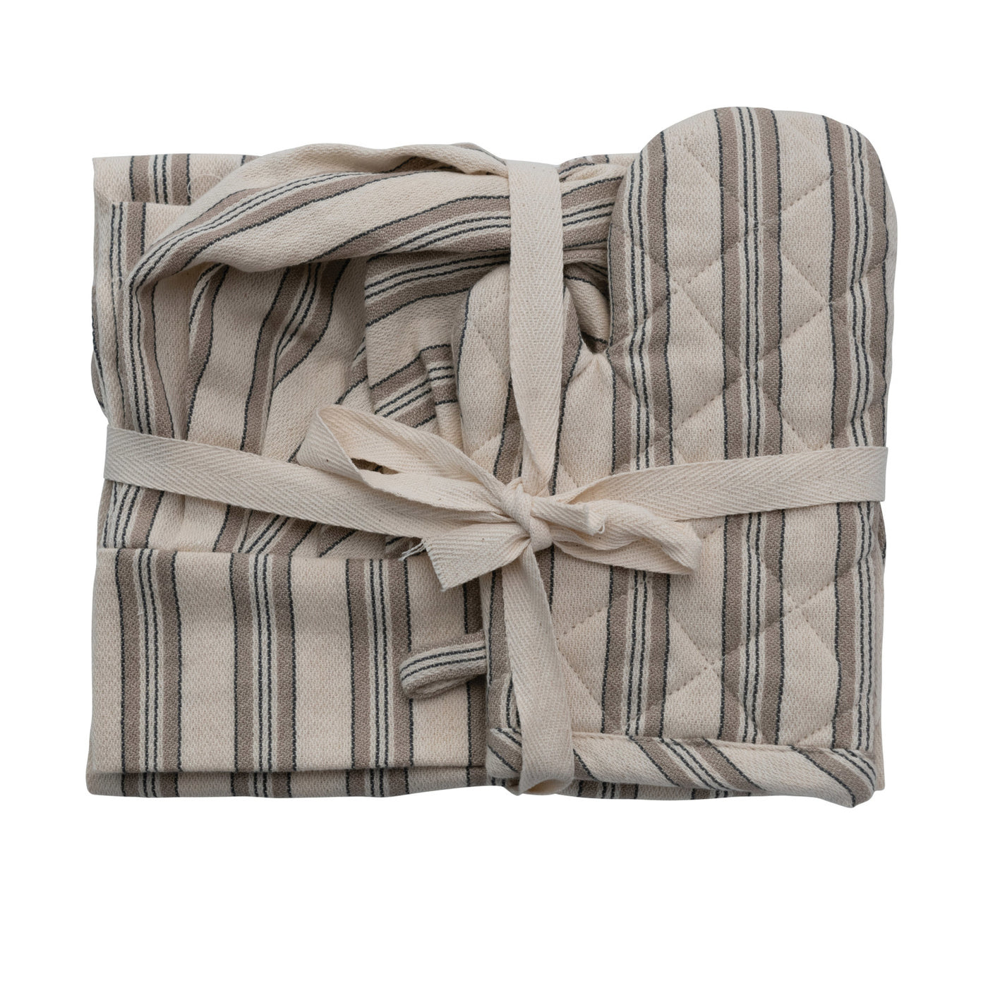 Striped Cotton Child Apron Set