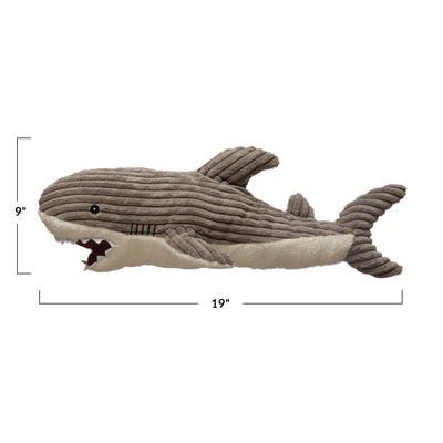 Grey Plush Corduroy Shark