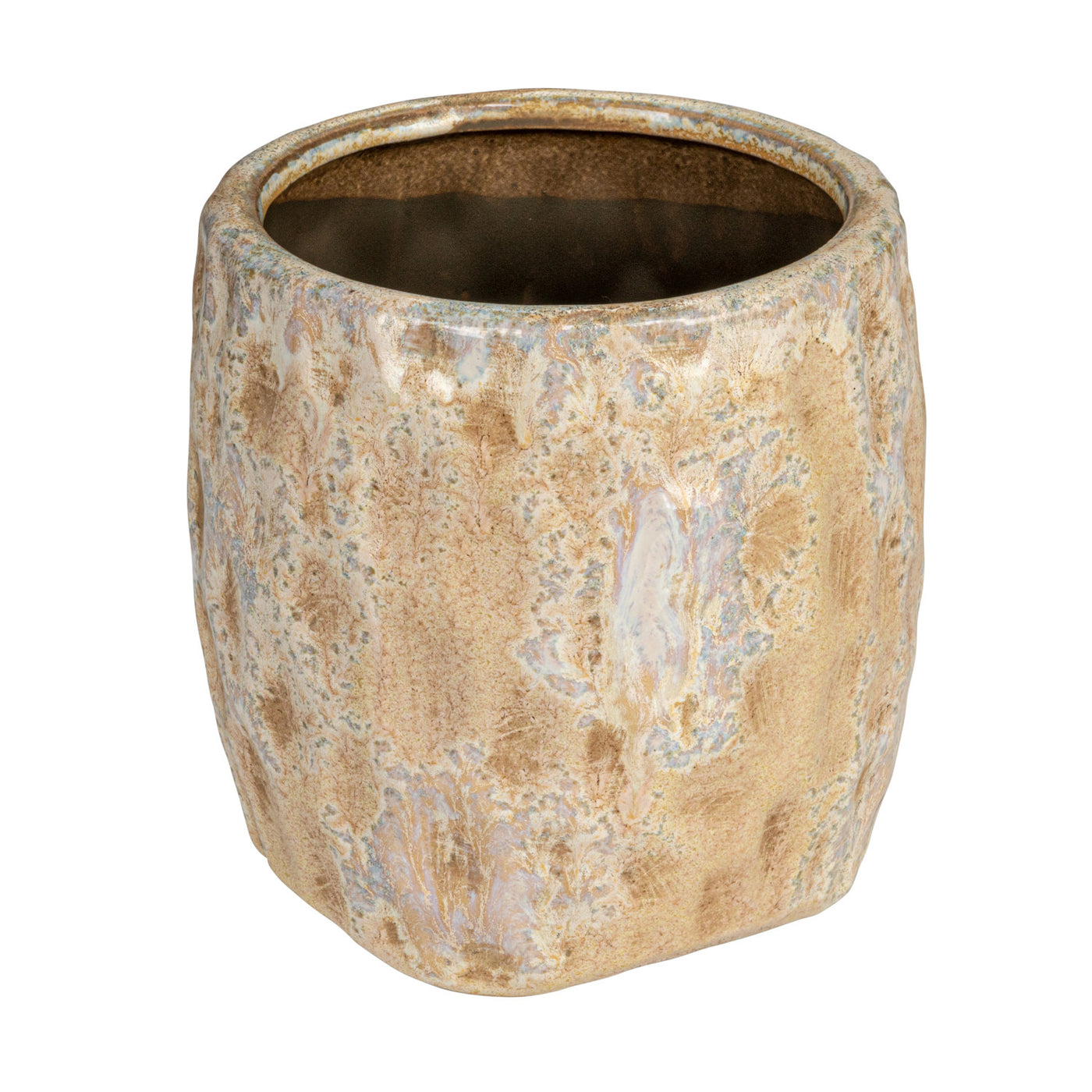 Cream Reactive Glaze Terracotta Planter, 5"