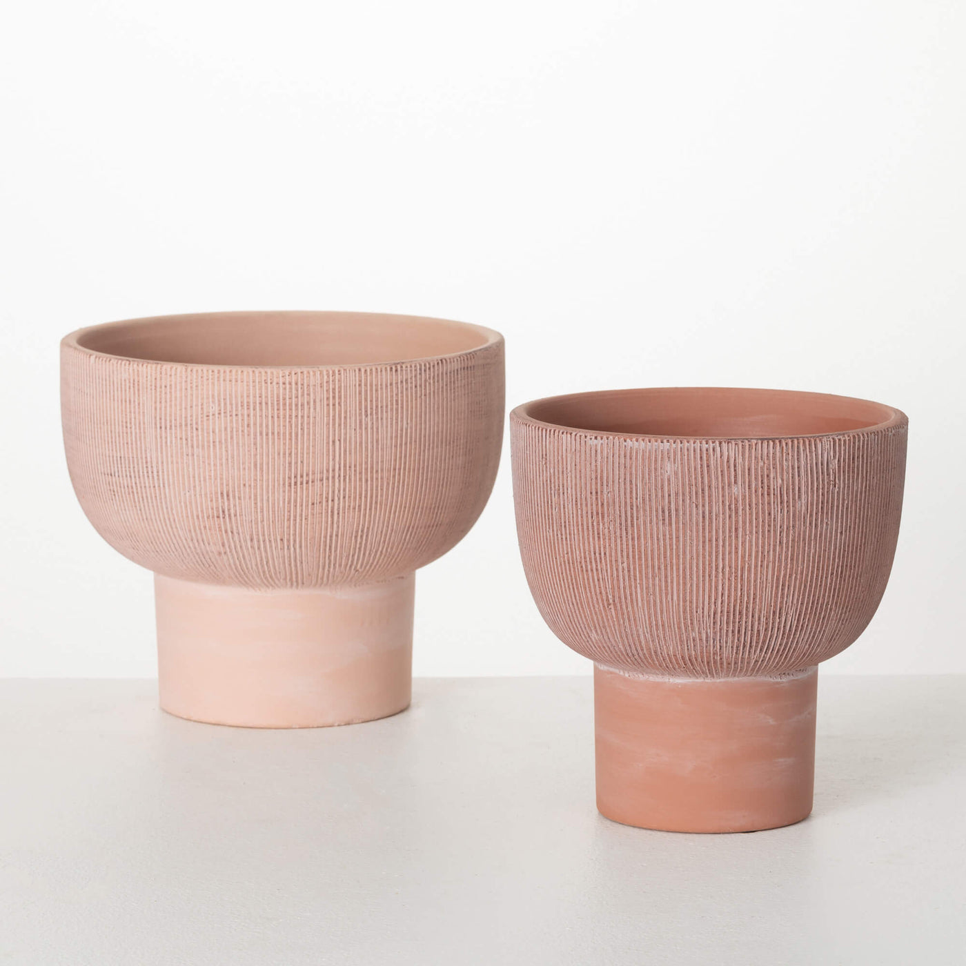 Ribbed Terracotta Compote, Small