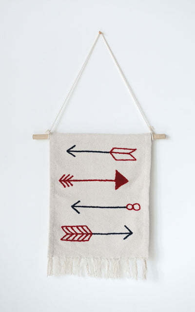 Cotton Wall Hanging with Arrows