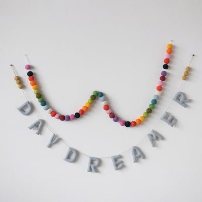 72"L Wool Felt Banner, "Day Dreamer"