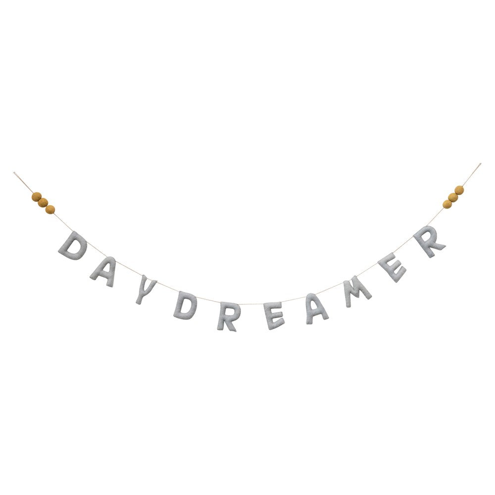 72"L Wool Felt Banner, "Day Dreamer"