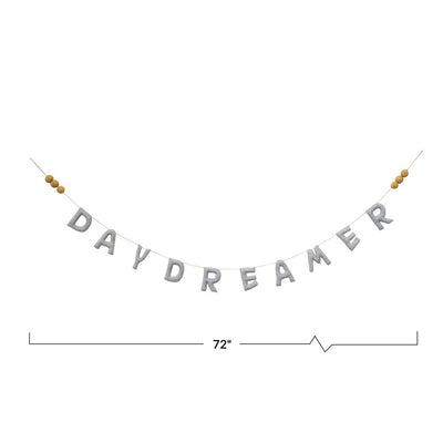 72"L Wool Felt Banner, "Day Dreamer"